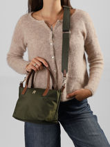 Cross Body Tas Popette Nylon Tommy hilfiger Groen popette AW17709-vue-porte