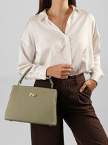 Handtas Magnolia Leder Nathan baume Groen eden 3-vue-porte