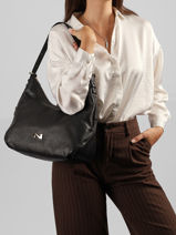 Sac Port� �paule Carrie En Cuir Nathan baume Noir vogue 1-vue-porte