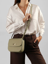 Sac Bandouli�re Penelope Cuir Nathan baume Vert odyssey 1-vue-porte