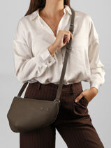Cross Body Tas Large City Perle Leder Nathan baume Bruin n city 1-vue-porte