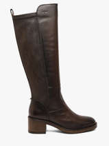 Bottes � Talon En Cuir Tamaris Marron women 47