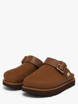 Slippers Met Riempjes Uit Leder Ugg Bruin women 1169590