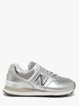 Sneakers Uit Leder New balance Grijs women W574428