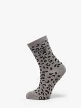 Chaussettes Leo Statement Pieces Gris socks women 17163852