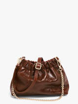 Cross Body Tas Shiny Sauvage Leder Milano Bruin shiny sauvage SS26062
