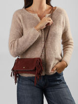 Cross Body Tas Aurora Leder Pieces Bruin aurora 17166670-vue-porte