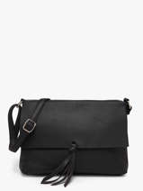 Cross Body Tas Grained Flora & co Zwart grained F8045
