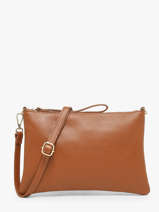 Cross Body Tas Caviar Leder Milano Bruin caviar CA26064