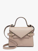 Cross Body Tas S Emily Grain� Leder Le tanneur Beige emily TEMI1006