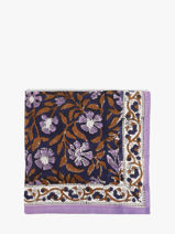 Petit Foulard N�115 50x50 Byzantine Noir foulard 115-vue-porte