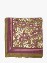 Grand Foulard H�lios 100x100 Byzantine Vert foulard HEL-vue-porte