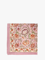 Sjaal N�114 50x50 Byzantine Roze foulard 114-vue-porte