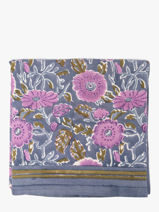 Grand Foulard Ani 100x100 Byzantine Bleu foulard ANI-vue-porte
