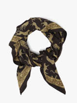 Foulard Fauve 100x100 Byzantine Noir foulard FAU