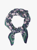 Grand Foulard Carthage 100x100 Byzantine Bleu foulard CAR