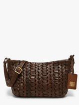 Sac Bandouli�re Heritage Cuir Biba Marron heritage ELK2L