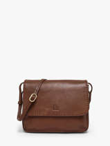 Sac Bandouli�re Heritage Cuir Biba Marron heritage HAH1L