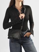 Cross Body Tas Caviar Leder Milano Zwart caviar CA22112O-vue-porte