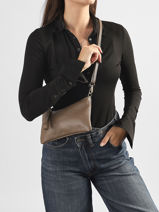 Cross Body Tas Caviar Leder Milano Bruin caviar CA26063-vue-porte