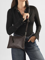 Cross Body Tas Caviar Leder Milano Bruin caviar CA26064-vue-porte