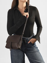 Cross Body Tas Vintage Flora & co Bruin grained F8044-vue-porte