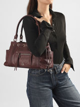 Sac Port� �paule Bride Lulu castagnette Rouge bride ALEXANE-vue-porte