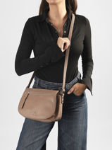 Sac Bandouli�re Zip Lulu castagnette Beige zip 3-vue-porte