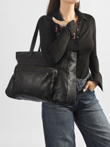 Sac Port� �paule Ribs Cuir Pieces Noir ribs 17152864-vue-porte