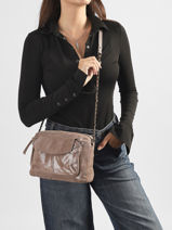 Cross Body Tas Naina Leder Pieces Beige naina 17087872-vue-porte