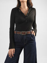 Ceinture Femme Simone Cuir Pieces Marron simone 17156741-vue-porte