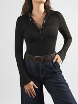 Damesriem Laura Leder Pieces Bruin laura 17112619-vue-porte