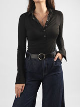Ceinture Femme Amiva Cuir Pieces Noir amiva 17166641-vue-porte