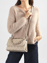 Sac Bandouli�re Maxine Guess Beige maxine QG973320-vue-porte