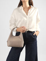 Sac � Main S Juliette Cuir Le tanneur Beige juliette TJET1000-vue-porte