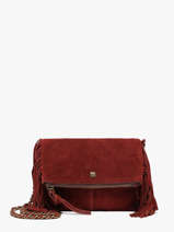Cross Body Tas Aurora Leder Pieces Rood aurora 17166670