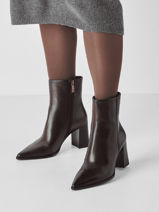 Enkellaarsjes Met Hak Uit Leder Tamaris Bruin women 47-vue-porte