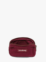 Porte-monnaie Hindbag Rouge velours V-vue-porte