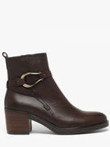 Enkellaarsjes Met Hak Uit Leder Dorking Bruin women SK