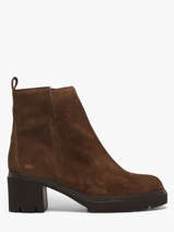 Bottines � Talon En Cuir Gabor Marron women 5