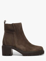 Bottines � Talon En Cuir Gabor Marron women 1