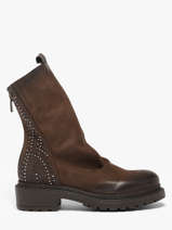 Enkellaarsjes Uit Leder Metisse Bruin women MA1024