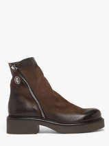 Bottines En Cuir Metisse Marron women NU2547