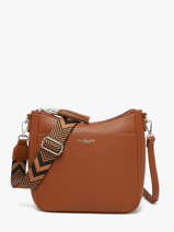 Sac Bandouli�re Grained Flora & co Marron grained F8575
