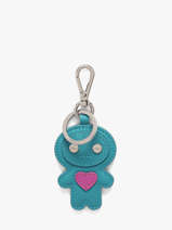 Porte-clefs Love Manga Cuir Nathan baume Bleu original n 718N