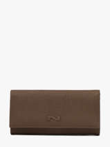 Portefeuille N City Continental Cuir Nathan baume Marron original n 185N