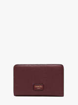 Portefeuille Rectangulaire Zipp� Ninon Cuir Lancel Violet ninon A11123