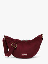 Sac Banane Velours Velours C�tel� Hindbag Rouge velours V