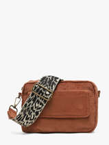 Cross Body Tas Milla Katoen Pieces Bruin milla 17159866