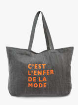 Sac Port� �paule Sastro Coton Pieces Gris sastro 17156725